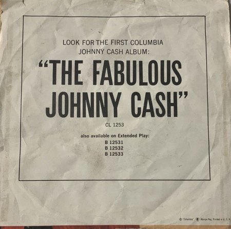 JOHNNY CASH - 45 RPM Singles
