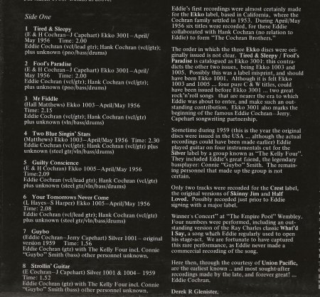 EDDIE COCHRAN - LP's