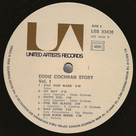 EDDIE COCHRAN - LP's