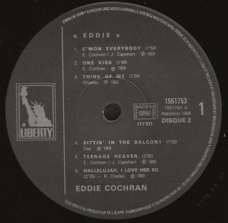 EDDIE COCHRAN - LP's