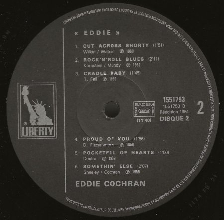 EDDIE COCHRAN - LP's