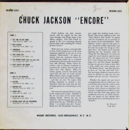 CHUCK JACKSON, CHARLES JACKSON