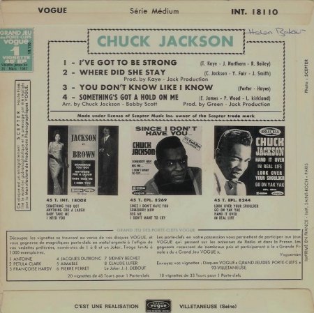 CHUCK JACKSON, CHARLES JACKSON