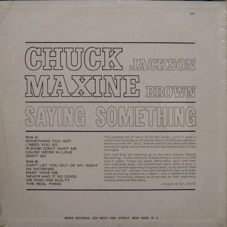 CHUCK JACKSON, CHARLES JACKSON
