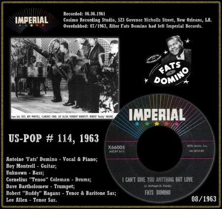 FATS DOMINO - I CAN'T GIVE YOU ANYTHING BUT LOVE [SINGLE]