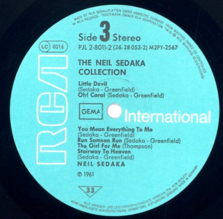 NEIL SEDAKA - LPs