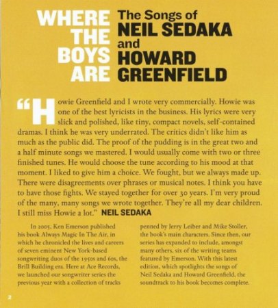 SEDAKA & GREENFIELD (Songbook)
