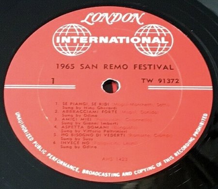 San Remo Festival 1965