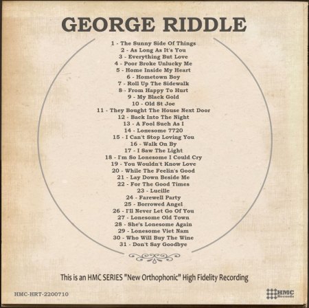 GEORGE RIDDLE
