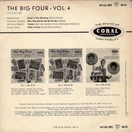 BUDDY HOLLY -  deutsche EP's bis 1964