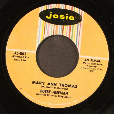 BOBBY FREEMAN - Singles