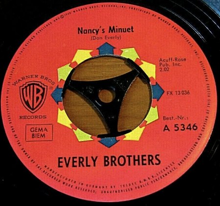 Everly Brothers - Warner Bros Singles Deutschland
