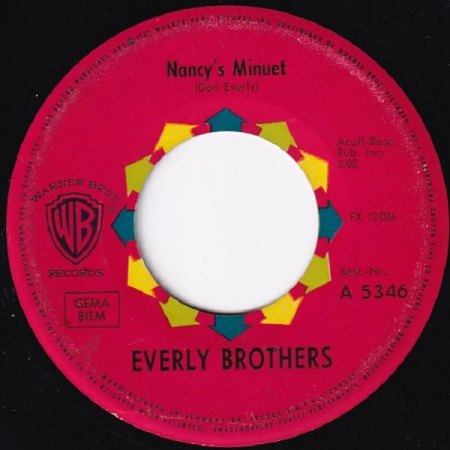 Everly Brothers - Warner Bros Singles Deutschland