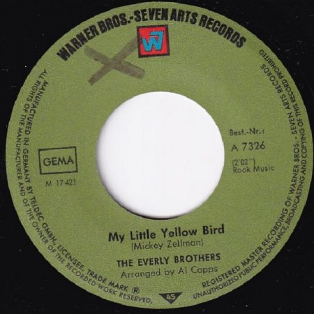 Everly Brothers - Warner Bros Singles Deutschland