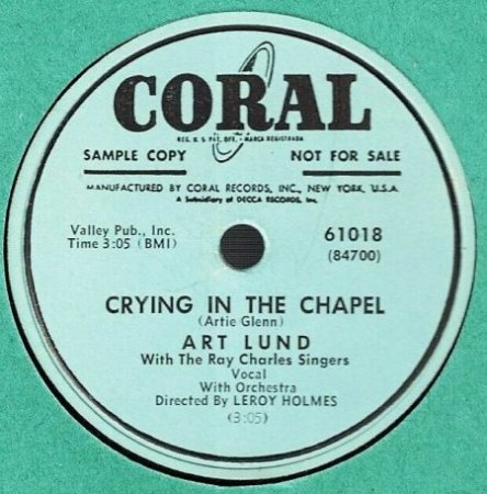 CRYING IN THE CHAPEL - Coverversionen gesucht!