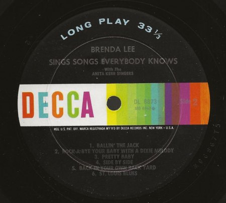 BRENDA LEE - LP-Diskographie