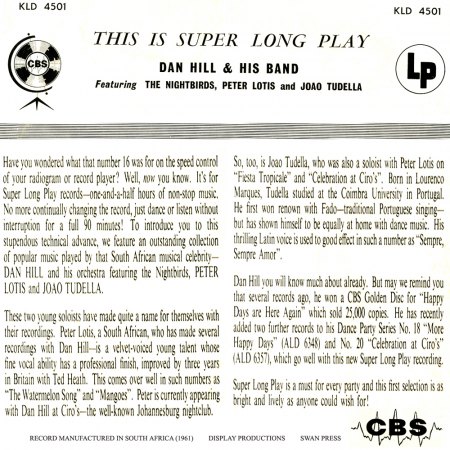 DAN HILL in 16 2/3 RPM
