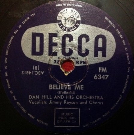 DAN HILL in 16 2/3 RPM