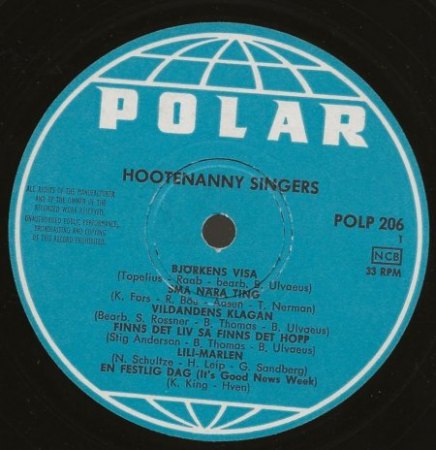 HOOTENANNY SINGERS (SW)