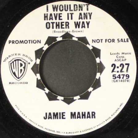 Jamie Mahar - I Wouldn't Have It Any Other Way