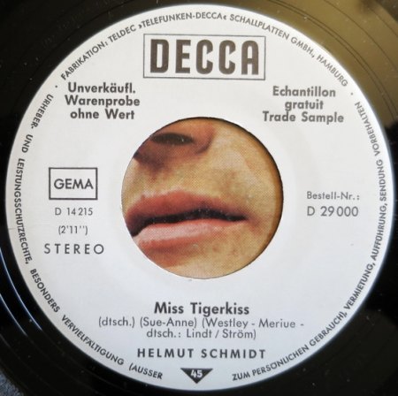 HELMUT SCHMIDT (= TEDDY BACHNER)