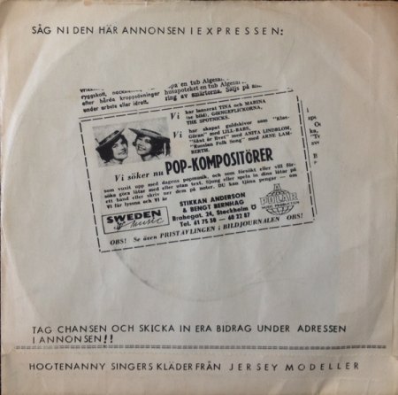 HOOTENANNY SINGERS (SW)