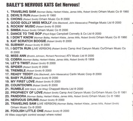 BAILEY'S NERVOUS KATS