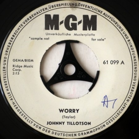 JOHNNY TILLOTSON - MGM Single als Weissmuster