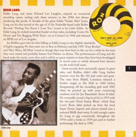 EDDIE LANG begleitete Geraldine Burnett