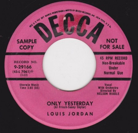 LOUIS JORDAN - Kurz-Bio und Disco