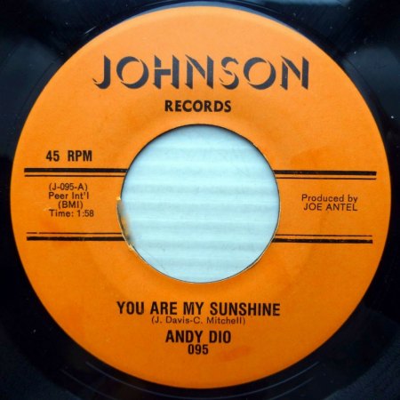 YOU ARE MY SUNSHINE bereits 1956 auf 45 RPM