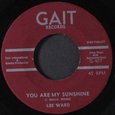 YOU ARE MY SUNSHINE bereits 1956 auf 45 RPM
