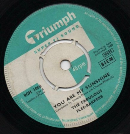 YOU ARE MY SUNSHINE bereits 1956 auf 45 RPM