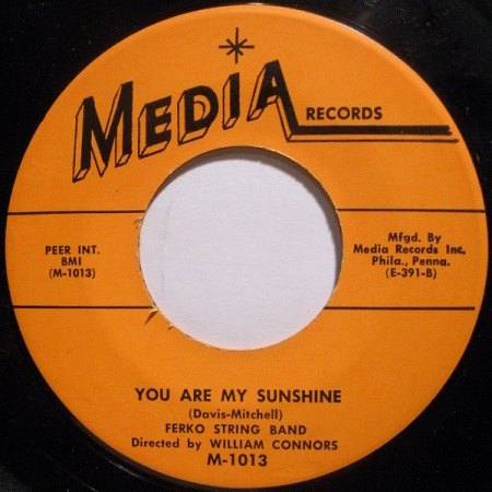 YOU ARE MY SUNSHINE bereits 1956 auf 45 RPM