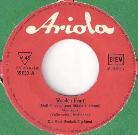 -Original und Coverversion ( Muß  i denn -Wooden Heart ) -