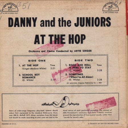 DANNY AND THE JUNIORS