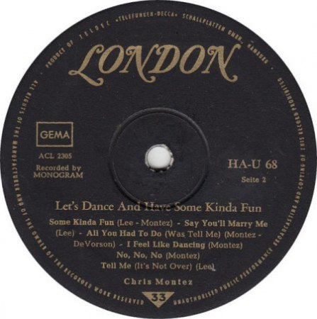 Chris Montez - kleine Bio etc.