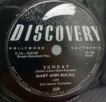 MARY ANN McCALL