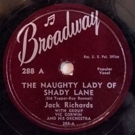 The NAUGHTY LADY OF SHADY LANE
