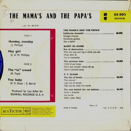 Mama's and Papa's: Monday, Monday