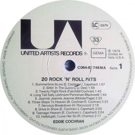 EDDIE COCHRAN - LP's