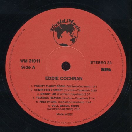 EDDIE COCHRAN - LP's