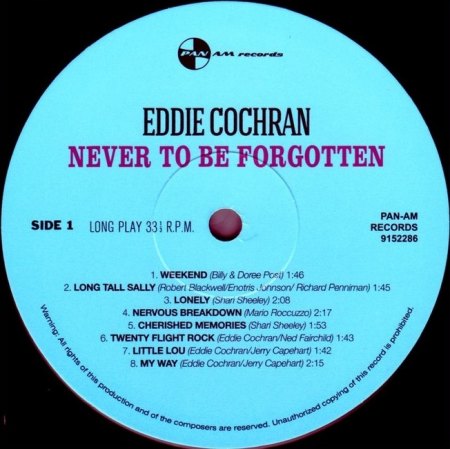 EDDIE COCHRAN - LP's
