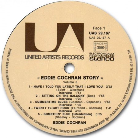 EDDIE COCHRAN - LP's