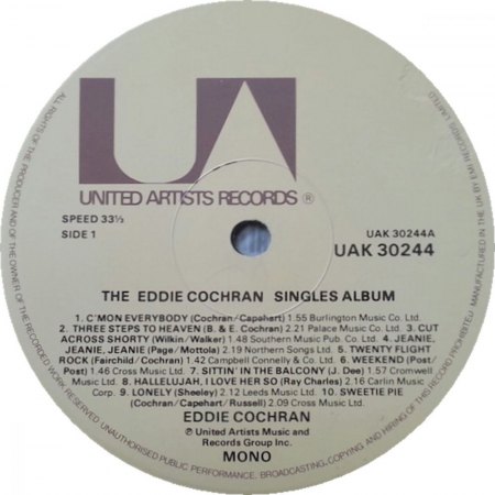 EDDIE COCHRAN - LP's