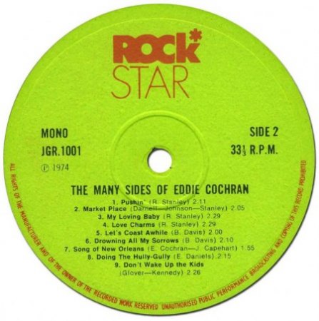 EDDIE COCHRAN - LP's