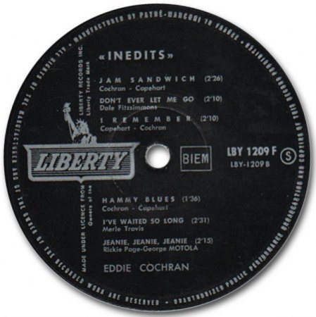 EDDIE COCHRAN - LP's