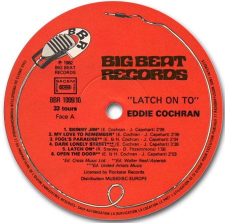 EDDIE COCHRAN - LP's