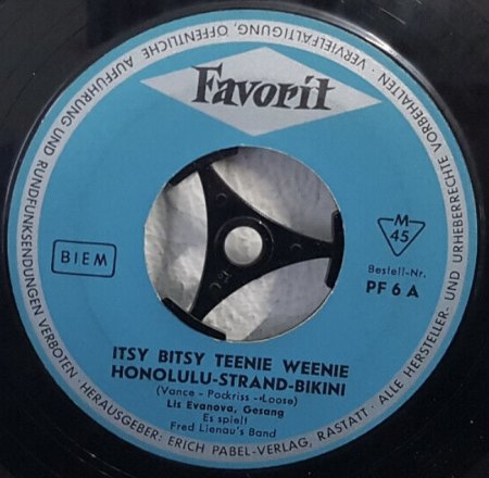 ITSY BITSY TEENIE WEENIE .......  -  3 diff. Versionen