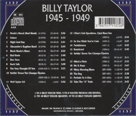 BILLY TAYLOR